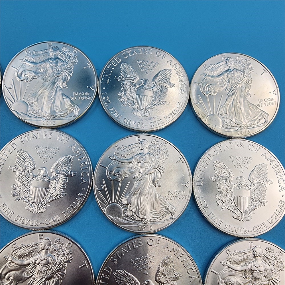 Bids Up Walking Liberty Silver Dollars 1oz Each 20 Coins